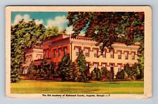 Augusta GA-Georgia, Old Academy Of Richmond County, Vintage c1945 Postcard picture