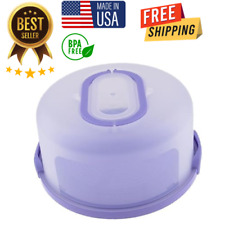 Convenient Cake Carrier with Handle Round cake  Holder and Lid Secure Plastic picture