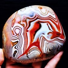 TOP 749G Natural Polished Silk Banded Agate Lace Agate Crystal Madagascar L1656 picture