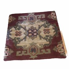 VTG Pottery Barn Kilim Wool/Cotton Multicolor 18” Square Pillow Cover #3 Nice picture