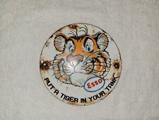 Vintage Esso Porcelain Sign (Put A Tiger In Your Tank) Mobil Sunoco Gas Oil  picture