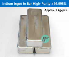 Metal Indium In ingot bar ball bulk 1kg 10g 50g 100g High Purity ≥99.995% picture