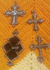 Lot of 4 Religious Crosses Crucifixes Charms Pendants Celtic  picture