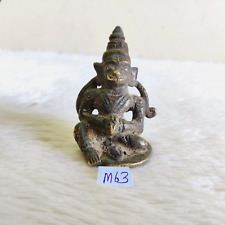 18c Vintage God of Strength Lord Long Tail Hanuman Statue Figure Brass Rare M63 picture