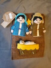 Mud Pie Christmas Nativity Set Finger Puppets NWT 2022 Rare Hard To Find picture