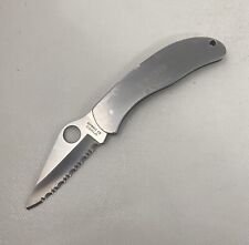 ☀️Vintage Spyderco C05S Economy / Standard Serrated G-2 Stainless, Broken Tip picture