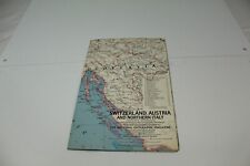 Folded Map Switzerland Austria & Northern Italy 1965 National Geographic Vintage picture