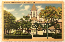  Postcard Auditorium and Stokes Monument Ocean Grove NJ  picture