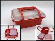 Vintage 9 Piece Tupperware Pack-N-Carry Lunch Box Container #1254 w/ Handle picture