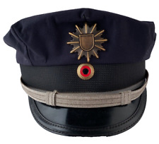Vintage German Albert Kempf Military Police Uniform Hat  Navy Blue Size 56 1/2 picture