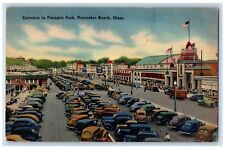 Entrance To Paragon Park Cars Nantasket Beach Massachusetts MA Vintage Postcard picture