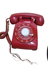 Western Electric Vintage ITT Red Rotary Dial Desktop Telephone Phone  picture