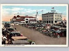 c1921 The Center Salisbury Beach Massachusetts MA Old Cars Hotel Dennis Postcard picture