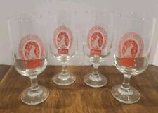 Vintage Coors Beer Stemmed 7 in Goblets Glasses Set of 4 Red Graphics picture