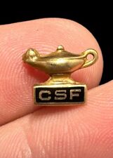 ANTIQUE 10K YELLOW GOLD CSF CALIFORNIA SCHOLARSHIP FOUNDATION HONORS PIN COLLEGE picture