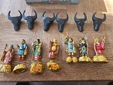 Vintage Japanese Statuette Seven Lucky Gods Of Happiness Figurines 3'' picture