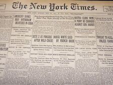 1921 MAY 29 NEW YORK TIMES NEWSPAPER- BOUCK WHITE SUED BY FRENCH BRIDE - NT 7854 picture