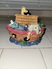Noah's Ark Trinket Keepsake Figurine With Removable Lid picture