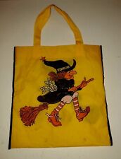VINTAGE VINYL HALLOWEEN Trick Or treat bag classic witch design 80's picture