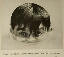 Vintage Life Magazine Ad 1959 Mutual Of New York Life Insurance Ad Male in Water picture