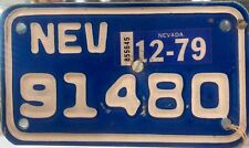 vintage motorcycle license plates 1979 Nevada picture