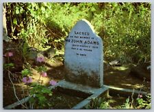 Postcard Bahamas Pitcairn Island Grave of John Adams mutineer c1991 3A picture
