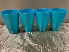 New Beautiful Set of 4 Tupperware Open House Tumblers in Aqua Color 18oz  picture