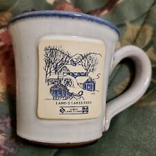 Land O Lakes Cenex Feed Coffee Cup Advertising Mug Hand Thrown Stoneware Winter picture