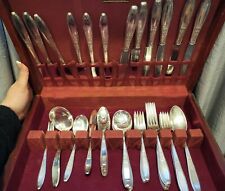 52pc Roger Bros. 1847 Ambassador Silverplate, Silver Plated Flatware Set 6 St picture