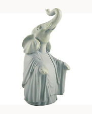 Zen Buddha Elephant Open Arms Blessing Garden Statue Trunk Up picture