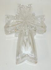 Stunning Waterford Crystal Lidded Cross Jewelry Trinket Box picture