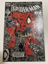 Spider-Man # 1  Signed Stan Lee & Todd McFarlane Sketch Silver Variant 1990 NM picture
