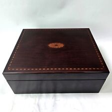  The Bombay Company Cigar Humidor with Hygrometer Cherry Color Mint Condition. picture