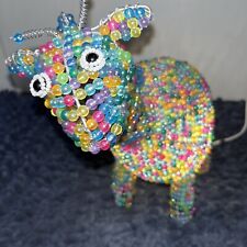 BEADWORX Handcrafted Giraffe Wired Multi Colored Beads Night Light Corded picture