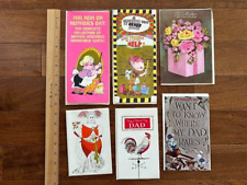 Lot of 6 Vintage Unused Cheeky & Sincere Mother's Father's Day Greeting Cards picture