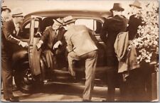 1937 DETROIT Michigan RPPC Photo Postcard CHEVROLET Car Show at Masonic Temple picture