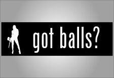 Funny paint ball bumper sticker - Got balls? - crude humor picture