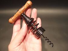 Antique Vintage Style Spring Assisted Direct Pull Corkscrew Wine Bottle Opener  picture
