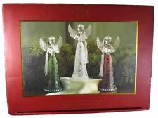 Lenox Joyous Tidings Angel Ornaments 2 Red Joy  1 White Hope includes Box picture