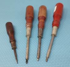 Set of 4  Vintage Screwdrivers 3 Robertson 2 Slotted picture