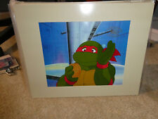 TMNT Original Production Animation Cel Matted Featuring Raphael Turtle #4 picture