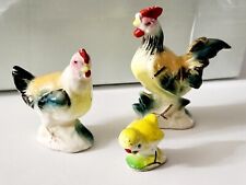Vintage Porcelain Chicken Family Figurine Set picture