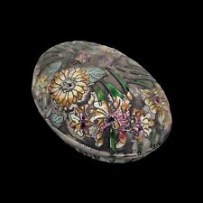 Vintage Russian Cloisonne Egg Trinket Box Enamel Stunning Butterfly Floral  picture