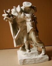 Soviet Czech statue biscuit porcelain russian soldier kiss Royal Dux Bohemia  picture
