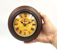 Vintage Antique Wooden Wall Clock Small Clock Battery operated study room office picture