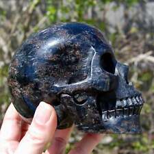 5in 3.5lb Huge Flashy Arfvedsonite Garnet Crystal Skull picture