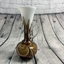 Italian Murano Glass Ewer Vase Vintage Florence Italy 1970s 8