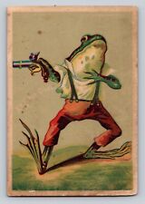 Anthropomorphic Dress Frog Carries Flintlock Pistol   P739 picture