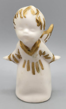 Vintage Bisque Porcelain Schmid Bros Angel Japan Gold Painted Figurine picture