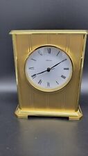 Vintage Heavy Chelsea Embassy Brass Quartz Desk Clock, 5 3/4